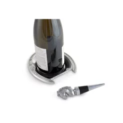 Arthur Court Equestrian Coaster/Wine Stopper Set - Horseshoe