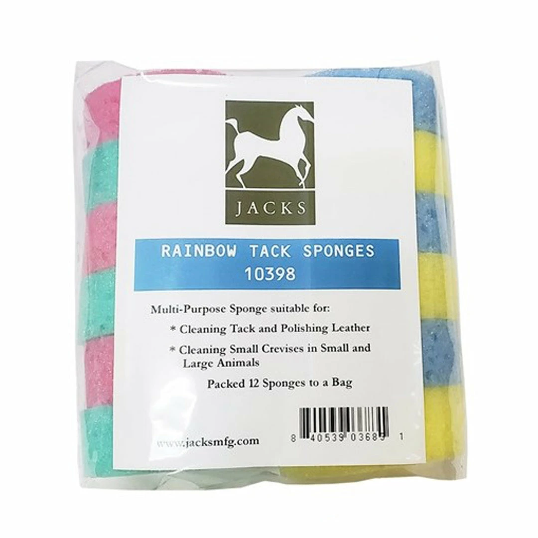 Wholesale 🤩 Jacks Mfg Grooming Rainbow Tack Sponges 🥰 3 Jacks Mfg Grooming Rainbow Tack Sponges