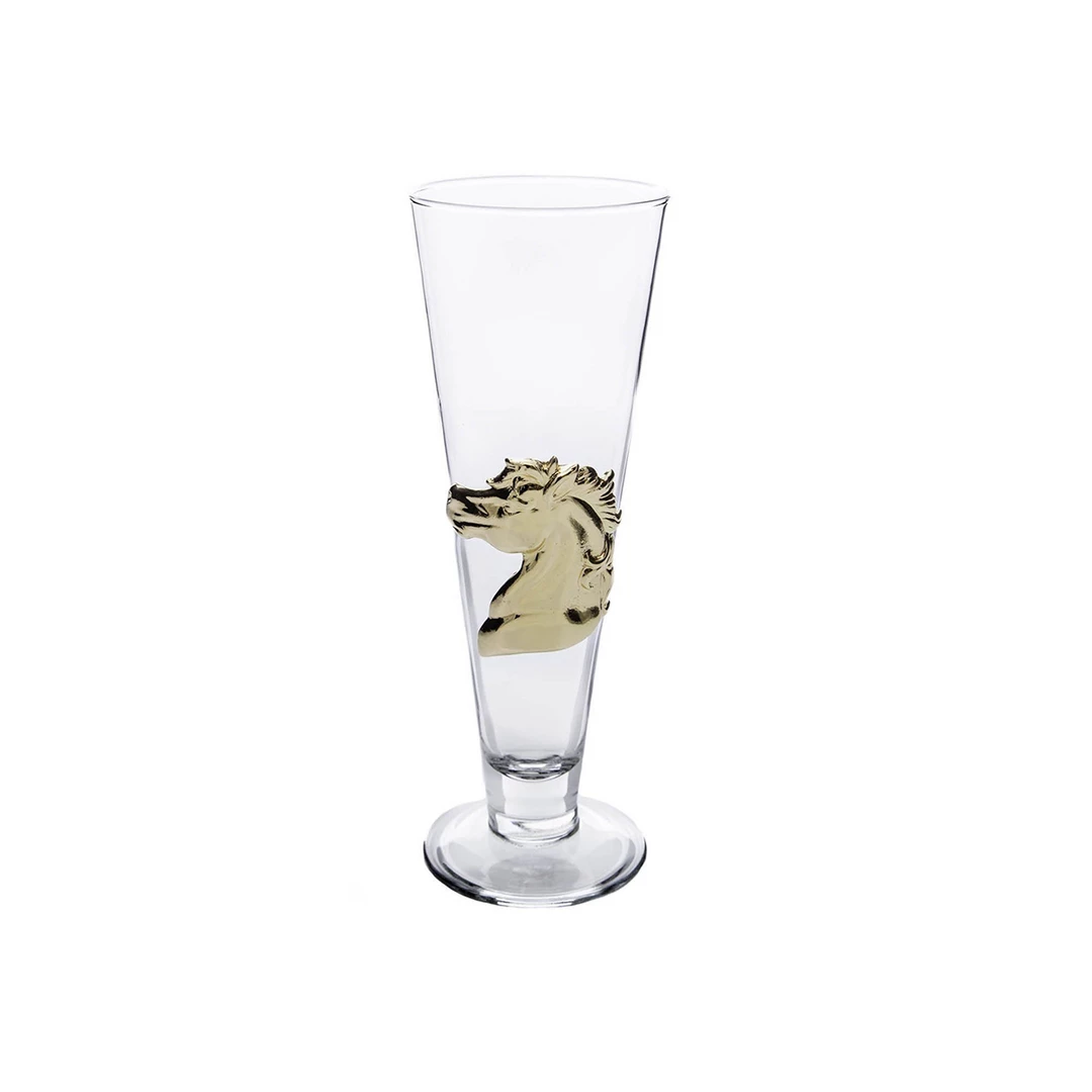 Cheapest 🥰 Arthur Court Equestrian Pilsner - 24K Gold Plate Horse Equestrian Decor 😍 3 Arthur Court Equestrian Pilsner - 24K Gold Plate Horse Equestrian Decor