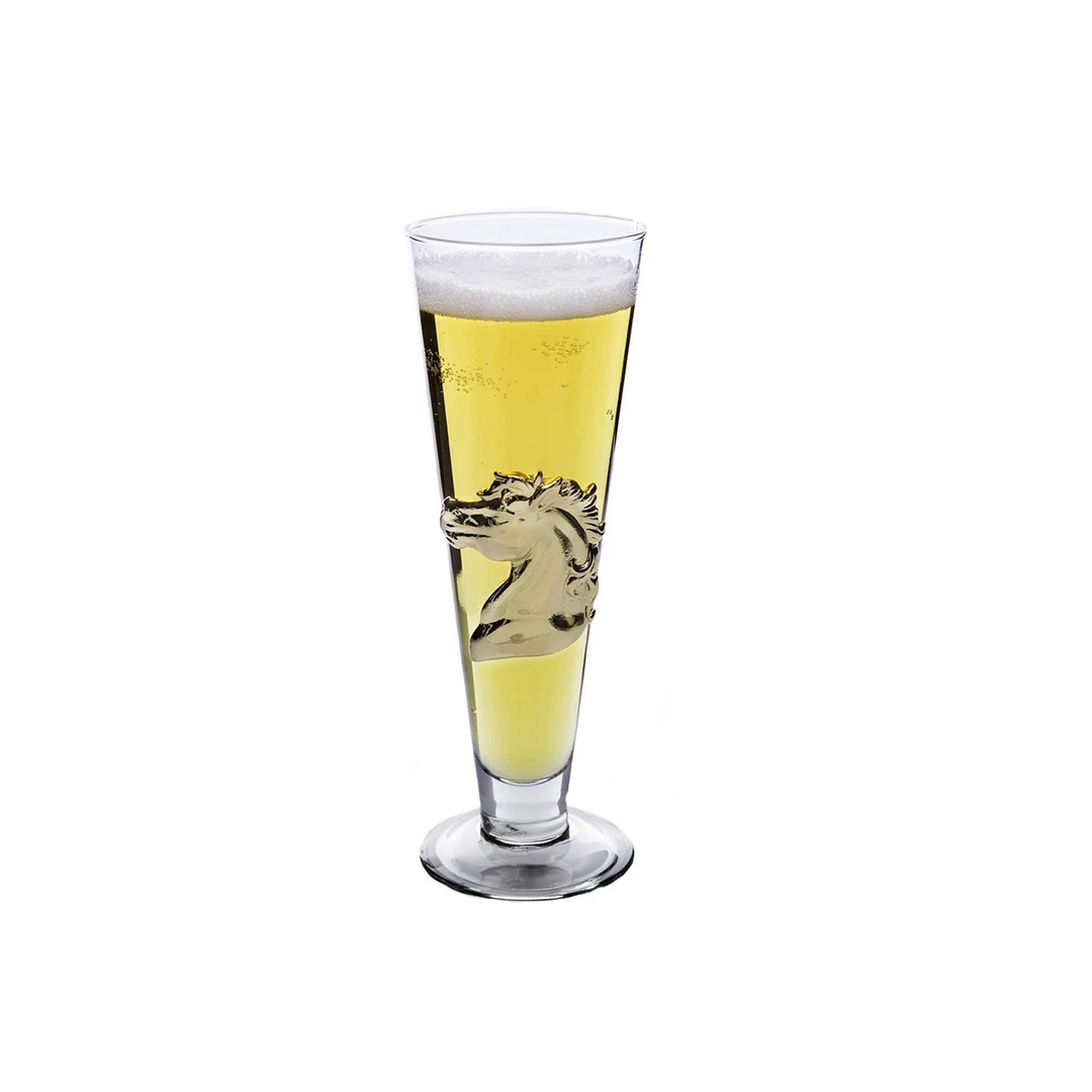 Cheapest 🥰 Arthur Court Equestrian Pilsner - 24K Gold Plate Horse Equestrian Decor 😍 4 Arthur Court Equestrian Pilsner - 24K Gold Plate Horse Equestrian Decor