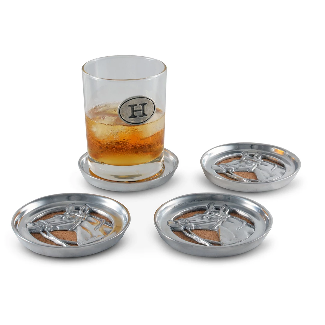 Coupon π Arthur Court Equestrian Drink Coaster Set Equestrian Decor β¨ 3 Arthur Court Equestrian Drink Coaster Set Equestrian Decor