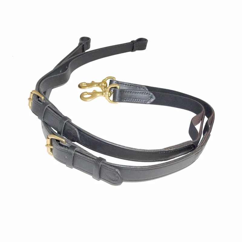 Outlet ✔️ Nunn Finer Leather Side Reins With Elastic Horse Training Equipment 🔥 3 Nunn Finer Leather Side Reins With Elastic Horse Training Equipment