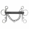 English Riding Supply Centaur Stainless Steel Hard Rubber Mullen Mouth Pelham Bit