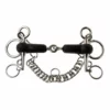 Weatherbeeta Korsteel Rubber Jointed Tom Thumb Pelham Bit Horse Bits
