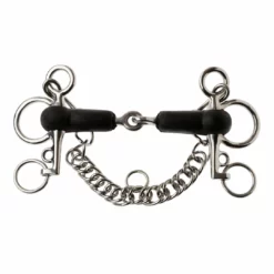 Weatherbeeta Korsteel Rubber Jointed Tom Thumb Pelham Bit Horse Bits