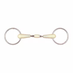 English Riding Supply Happy Mouth Thin Double Jointed Loose Ring With Roller Mouth Bit Horse Bits