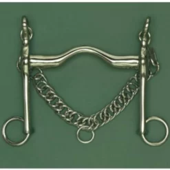 English Riding Supply AlBaCon German Silver Weymouth Wide Port Bit W-Chain 17MM Mouth