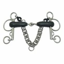 English Riding Supply Metalab Magic Rubber Jointed Pelham Bit