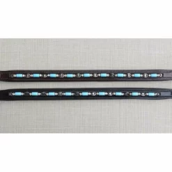 English Bridles Red Barn By KL Select Blue Bead Browband