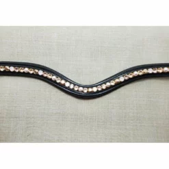 Red Barn By KL Select Curved Rose Pearl Browband English Bridles