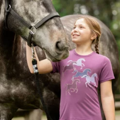 Budget 🔔 Kerrits Kids Playful Ponies Tee Children's Tops 💯 17 Kerrits Kids Playful Ponies Tee Children's Tops