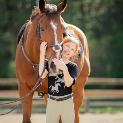 Budget 🔔 Kerrits Kids Playful Ponies Tee Children's Tops 💯 15 Kerrits Kids Playful Ponies Tee Children's Tops