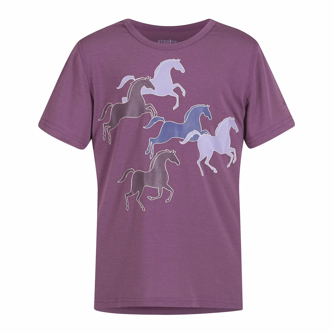 Budget 🔔 Kerrits Kids Playful Ponies Tee Children's Tops 💯 6 Kerrits Kids Playful Ponies Tee Children's Tops