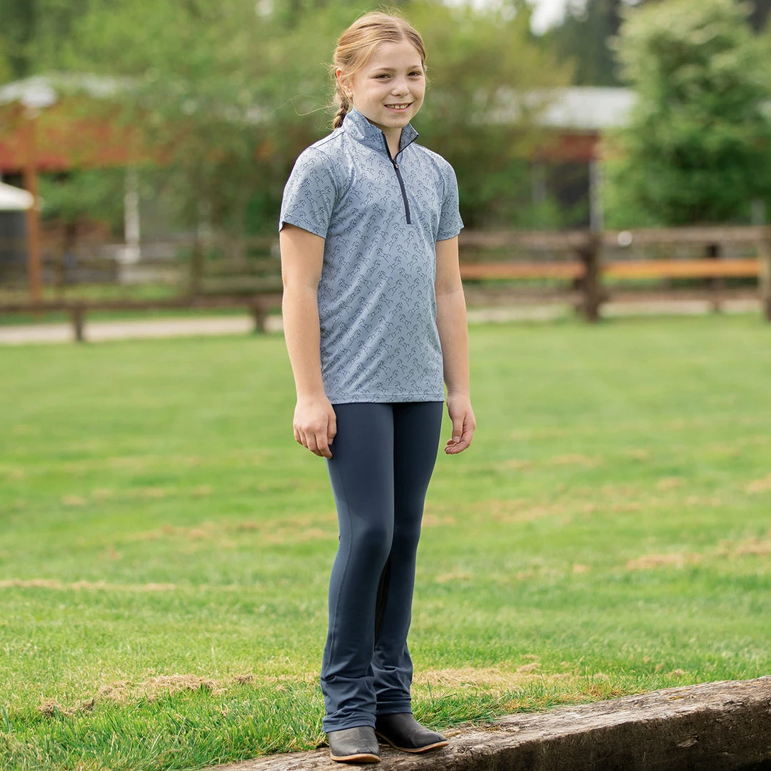 Budget 👍 Children's Tops Kerrits Kids Aire Ice Fil Short Sleeve 👕 Shirt Solid 💯 6 Children's Tops Kerrits Kids Aire Ice Fil Short Sleeve Shirt Solid