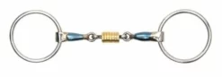 Shires Equestrian Products Horse Bits Shires Blue Sweet Iron Loose Ring With Roller Bit