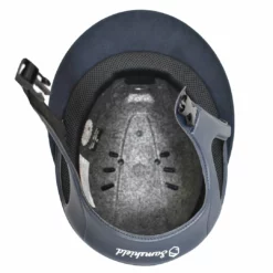 Samshield Custom Miss Shield Blue Alcantara Helmet