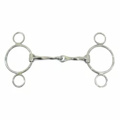 English Riding Supply Metalab Magic Twisted Mouth 2-Ring Gag Bit