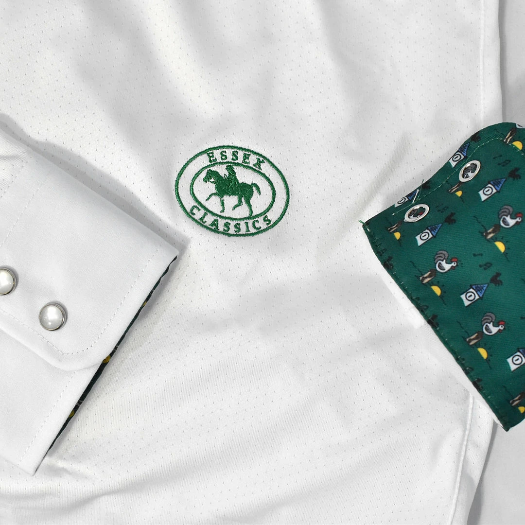 Brand new β Essex Classics Ladies "Cock-a-Doodle-Do" Talent Yarn Straight Collar Long Sleeve Show π Shirt π 9 Essex Classics Ladies "Cock-a-Doodle-Do" Talent Yarn Straight Collar Long Sleeve Show Shirt