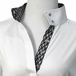 Show Shirts Essex Classics Girls "Horses" Talent Yarn Wrap Collar Short Sleeve Show Shirt