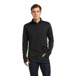 Ariat Men's Gridwork 1/4 Zip Long Sleeve Baselayer-Sale Baselayers