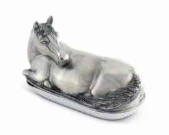 Equestrian Decor Arthur Court Horse Butter Dish