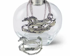 Arthur Court Pewter Galloping Steed Decanter Tags Equestrian Decor