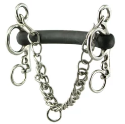 Intrepid Coronet Hard Rubber Tom Thumb Mullen Mouth Pelham Bit- 4" Cheeks Horse Bits