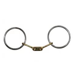 French Equestrian Horse Bits Jump'in Flat French Link Loose Ring Bit