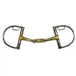 French Equestrian Jump'in French Link D-Ring Snaffle Bit With Hooks