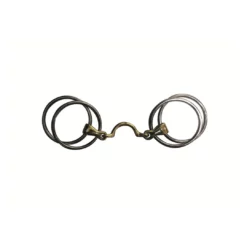 French Equestrian Jump'in High Port Jointed German 3-Ring Bit