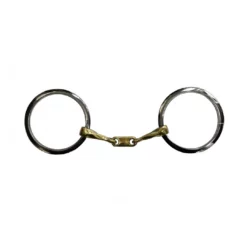French Equestrian Jump' In Twisted Flat Link Loose Ring Bit