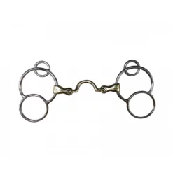 French Equestrian Jump'in High Port Jointed German 3-Ring Bit