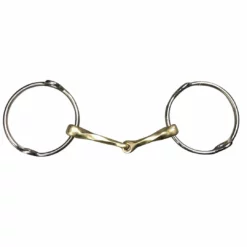 French Equestrian Jump' In Slow Twist Loose Ring Gag Bit