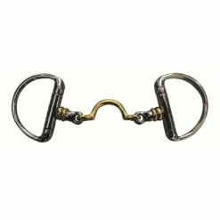 French Equestrian Jump'in High Port Roller Eggbutt Bit Horse Bits