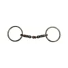 French Equestrian Jump'in Double Jointed Blue Steel With Copper Rings Loose Ring Bit