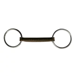 French Equestrian Jump'in Round Leather Loose Ring Bit Horse Bits