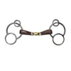 French Equestrian Horse Bits Jump'in Leather Covered French Link German 3-Ring Bit