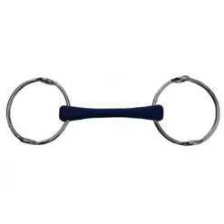 French Equestrian Horse Bits Jump'in Large Ring Flexible Rubber Gag Bit