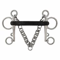 Jacks Mfg Stainless Steel Soft Rubber Pelham Bit Horse Bits