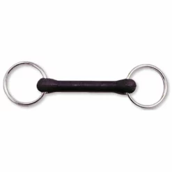 Jacks Mfg Rubber Covered Mouth Loose Ring Snaffle Bit Horse Bits