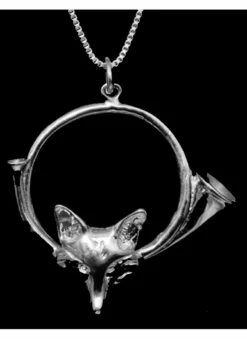 Designs By Loriece Loriece Equestrian Fox Horn Necklace Jewelry