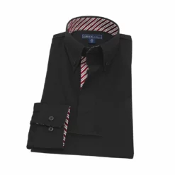 Essex Classics Men’s “Dusk” Black Show Shirt - Halo Stripe Show Shirts
