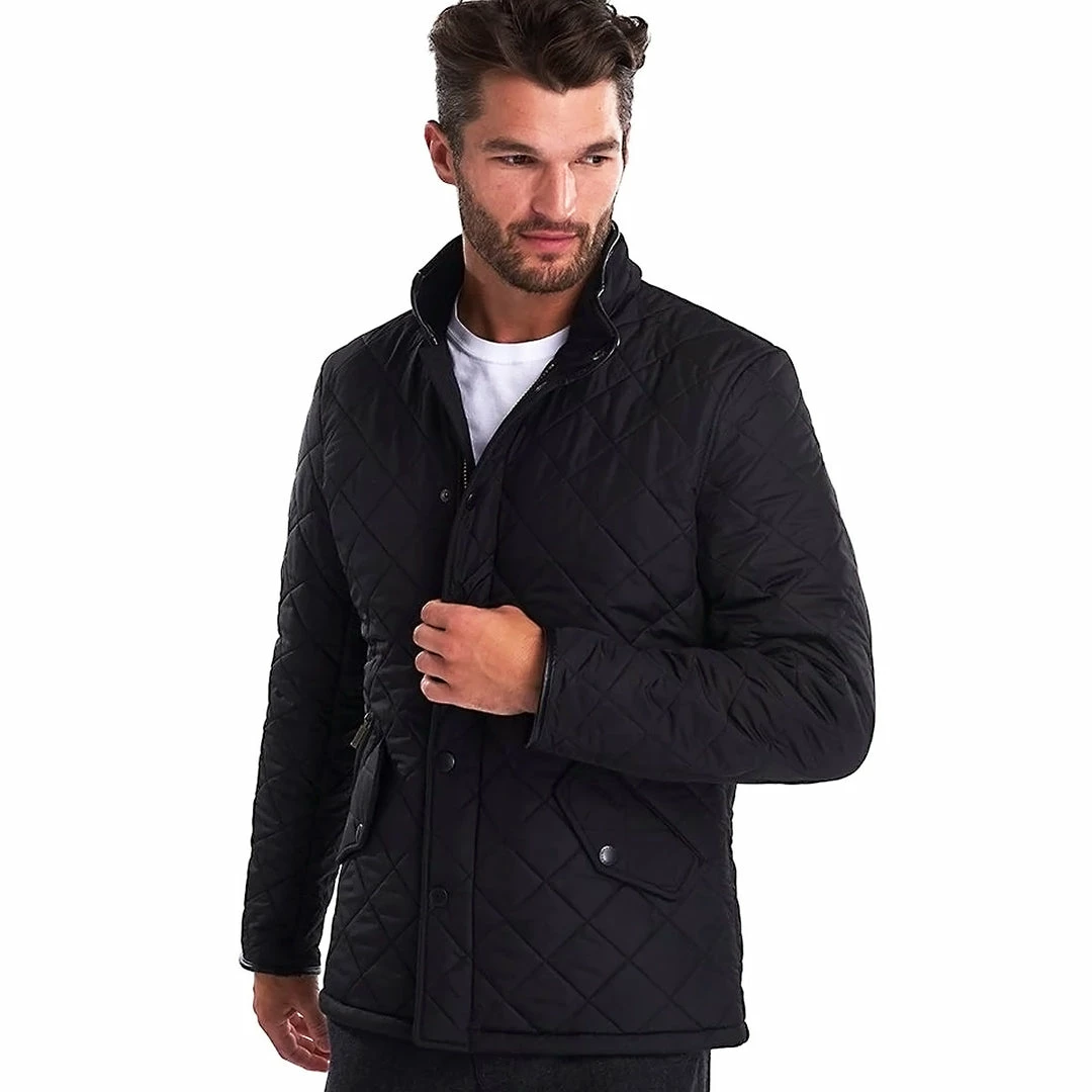 Best Pirce 💯 Equestrian Outerwear Barbour Men's Powell Quilted Jacket 🧨 4 Equestrian Outerwear Barbour Men's Powell Quilted Jacket