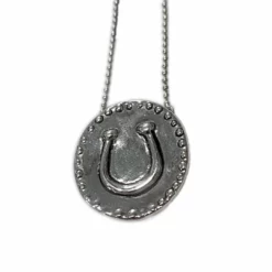 Farm House Tack Jewelry Michel McNabb Round Horseshoe Pendant
