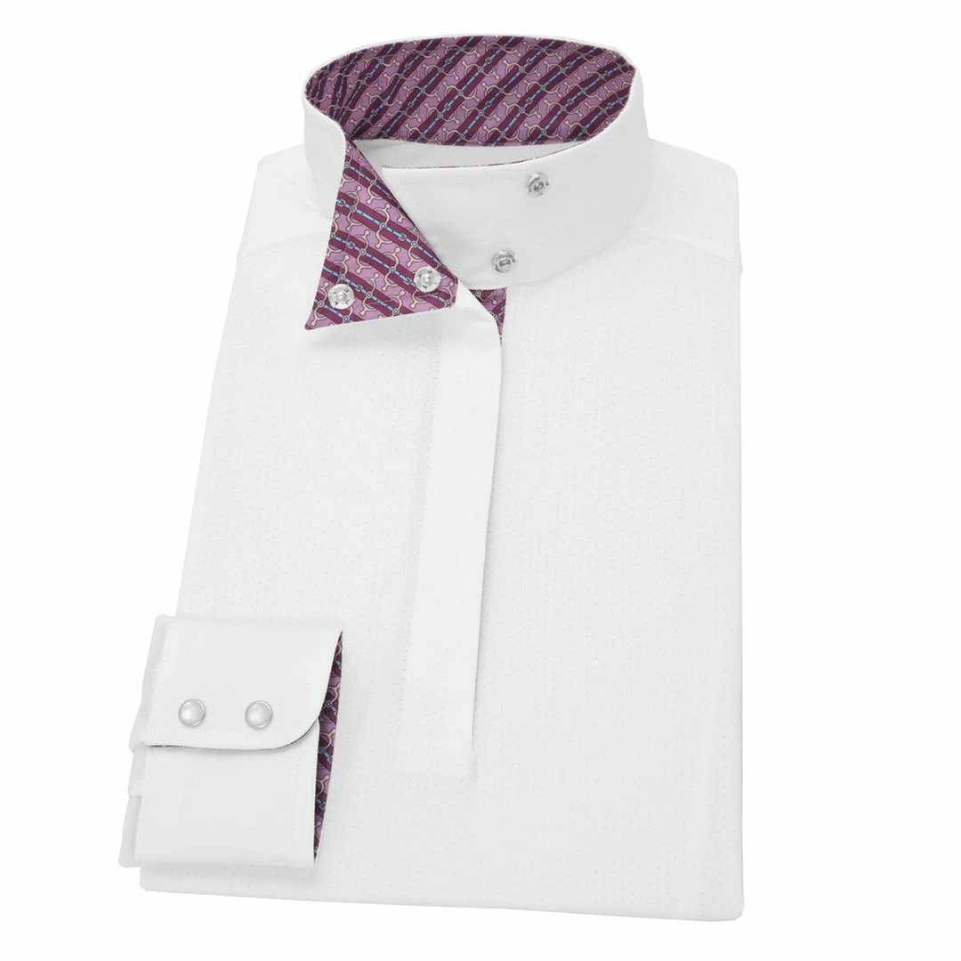 Brand new β€οΈ Essex Classics Ladies "Spurs & Straps" Talent Yarn Wrap Collar Long Sleeve Show π Shirt Show π Shirts π 3 Essex Classics Ladies "Spurs & Straps" Talent Yarn Wrap Collar Long Sleeve Show Shirt Show Shirts