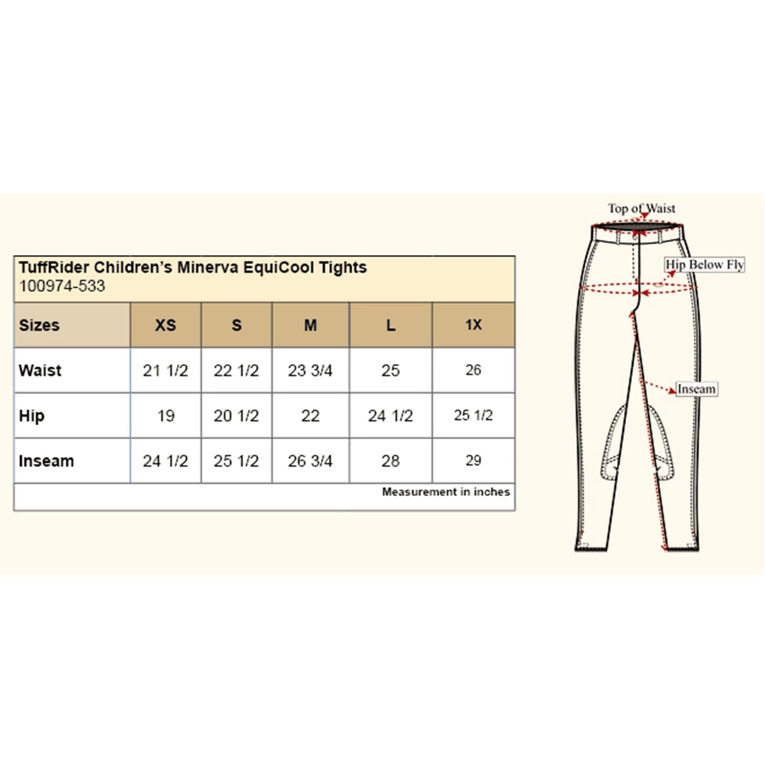Outlet ✔️ JPC Equestrian TuffRider Children's Minerva EquiCool Tights Breeches 🎁 37 JPC Equestrian TuffRider Children's Minerva EquiCool Tights Breeches