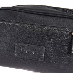 Barbour Leather Wash Bag
