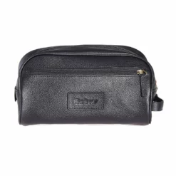 Barbour Leather Wash Bag