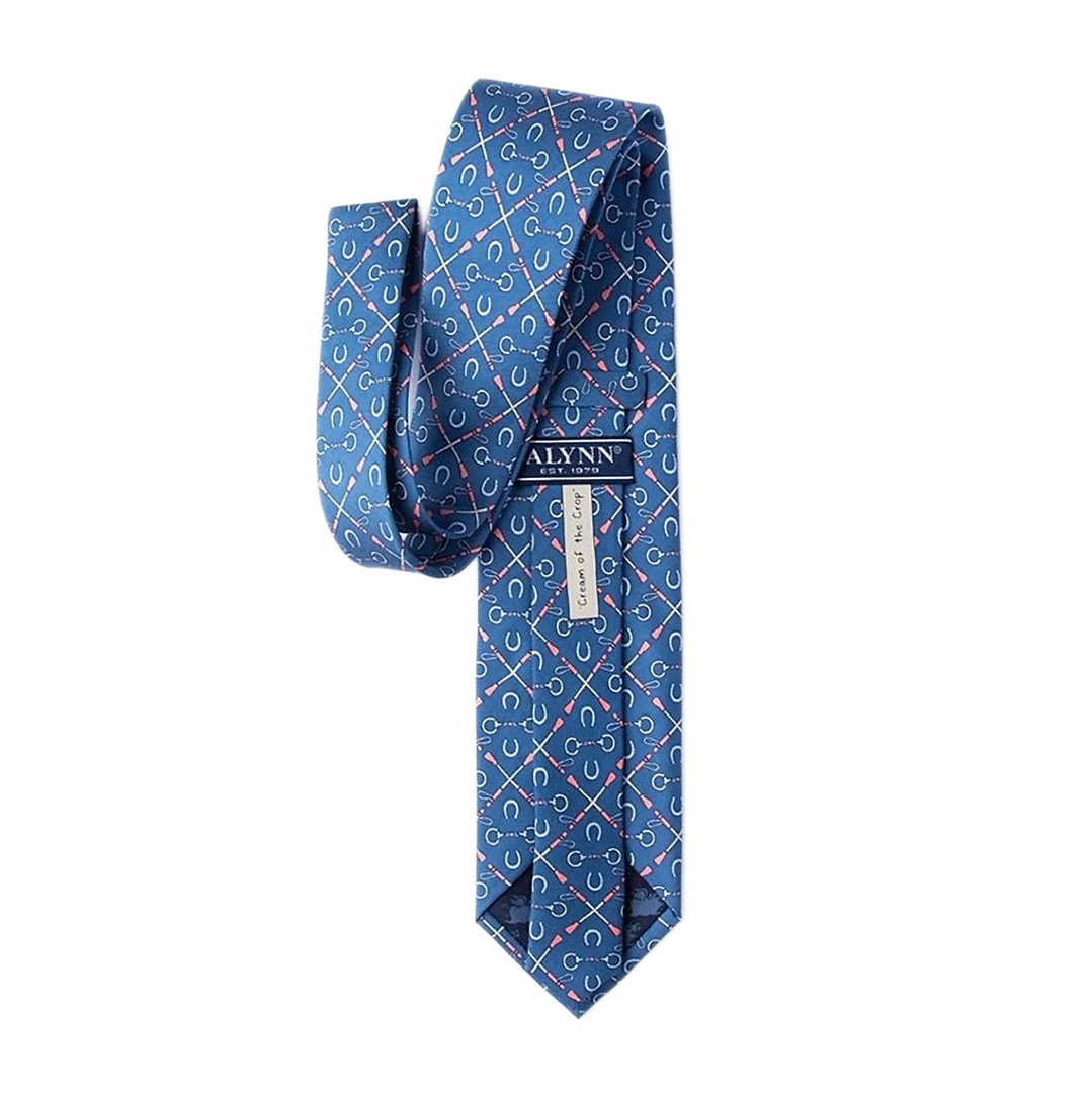 New 🔥 Wild Attire Inc. Cream Of The Crop Blue Silk Tie Equestrian Accessories 😉 3 Wild Attire Inc. Cream Of The Crop Blue Silk Tie Equestrian Accessories