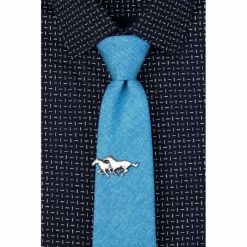 New π Wild Attire Inc. Wild Horses Antiquated Silver Metal Tie Bar π 7 Wild Attire Inc. Wild Horses Antiquated Silver Metal Tie Bar